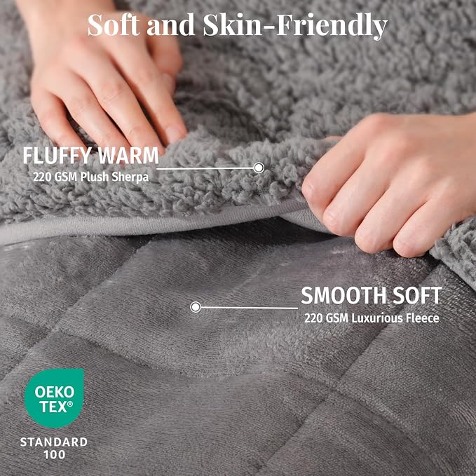 Topblan Sherpa Fleece Weighted Blanket - Image 3