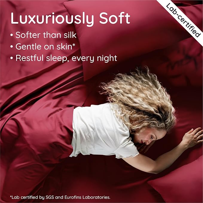 Bambaw 100% Viscose Derived from Bamboo Fitted Sheet Only, Full Size Fitted Bed - Image 4