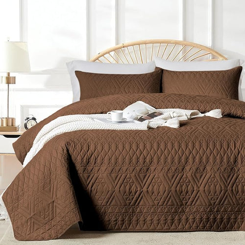 akkialla King/Cal King Size Quilt Bedding Set, Modern Style Geometric Pattern by akkialla