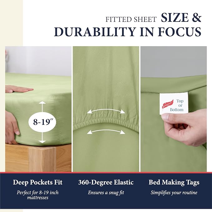 100% Egyptian Cotton Sheets California King Size - Image 4