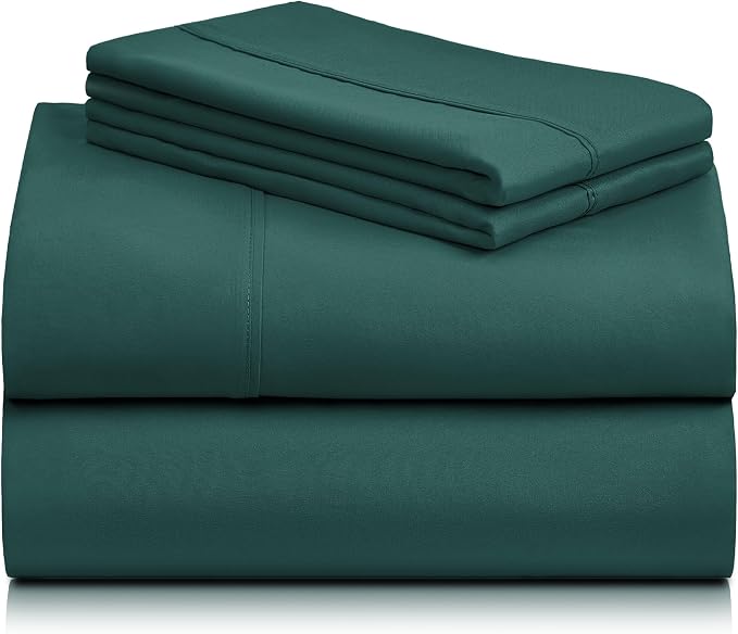 LuxClub 4 PC California King Sheet Set, Breathable Luxury Bed Sheets, Deep - Image 9