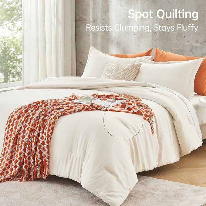 MUXHOMO Queen Comforter Set, All Season Ultra Soft Down Alternative Bedding - Image 5