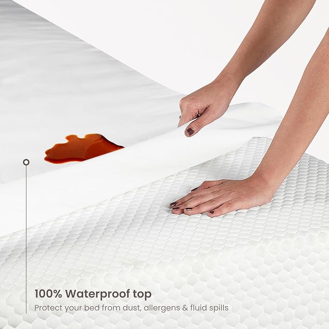Bioweaves Organic Cotton Jersey Waterproof Mattress Protector King | 76" x 80" - Image 4