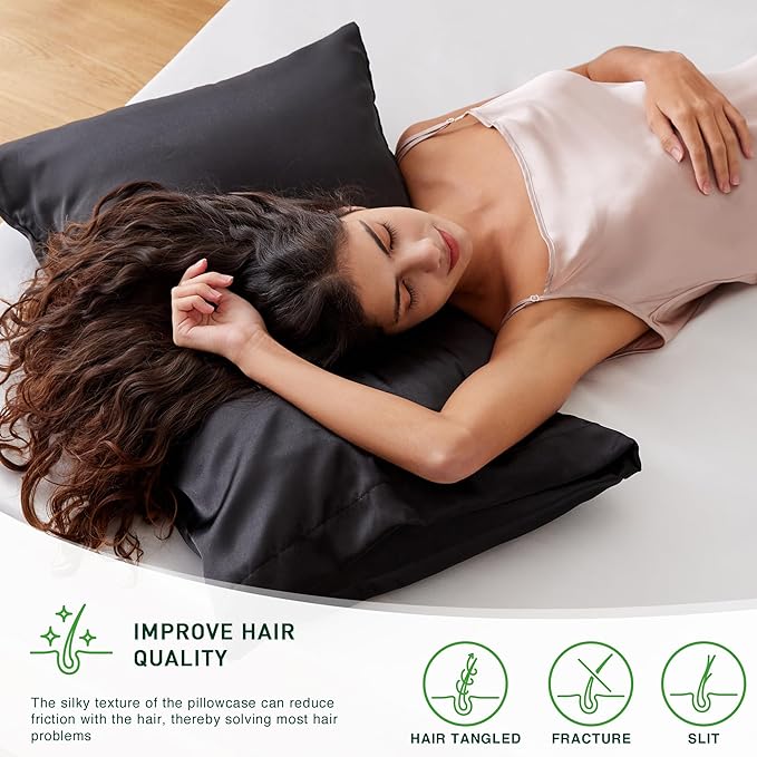 Love's cabin Satin Pillowcase Set of 2 Standard Size 20x26, Cooling Pillow - Image 4