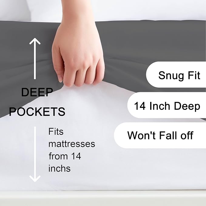 Hotella 100% Microfiber Ultra Soft 39"x80" Twin XL Fitted Sheet Only, Hotel - Image 2