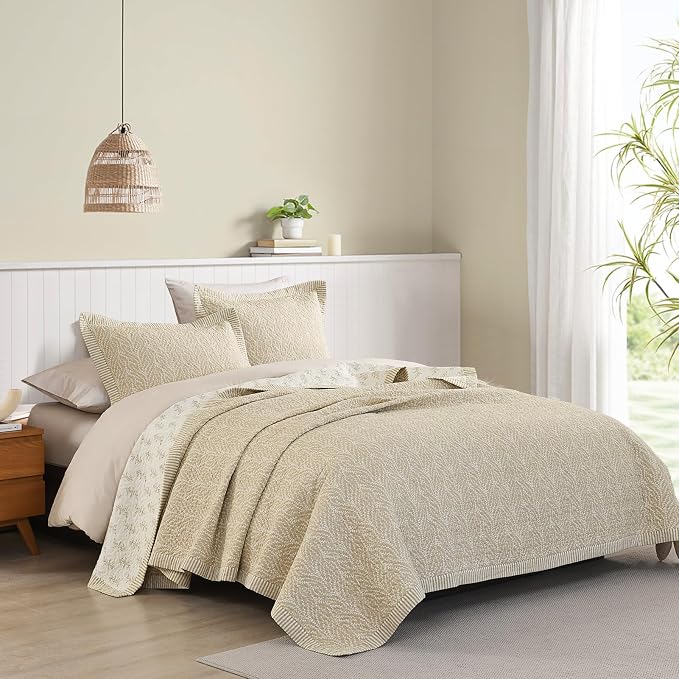 SahSahCasa Quilt Set King Size, 100% Cotton Quilt Bedding Set Bedspread - Image 2