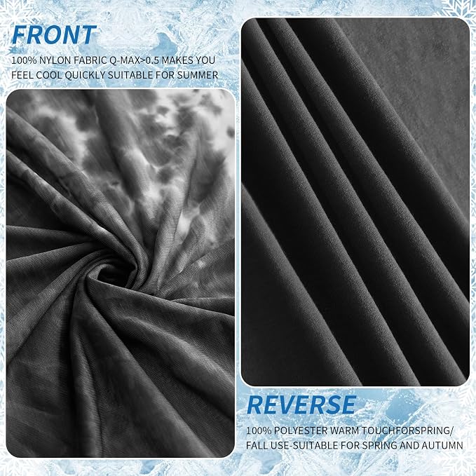 Guohaoi Cooling Blanket for HotSleepers, Decortive Tie Dye, Absorbs Heat to - Image 2