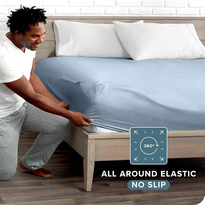 Bare Home Fitted Bottom Sheet King Size - Image 3