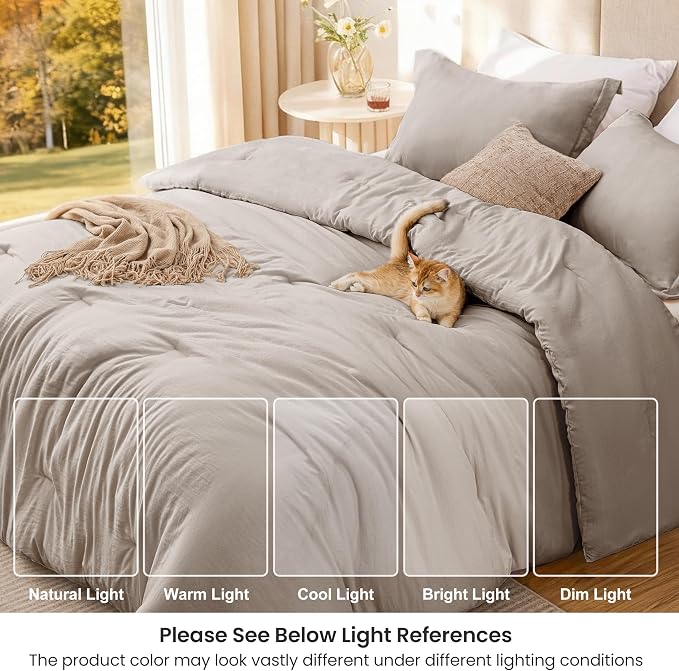 Love's cabin Burlwood Twin/Twin XL Comforter Set, 2-Piece Prewashed Bed Set - Image 6