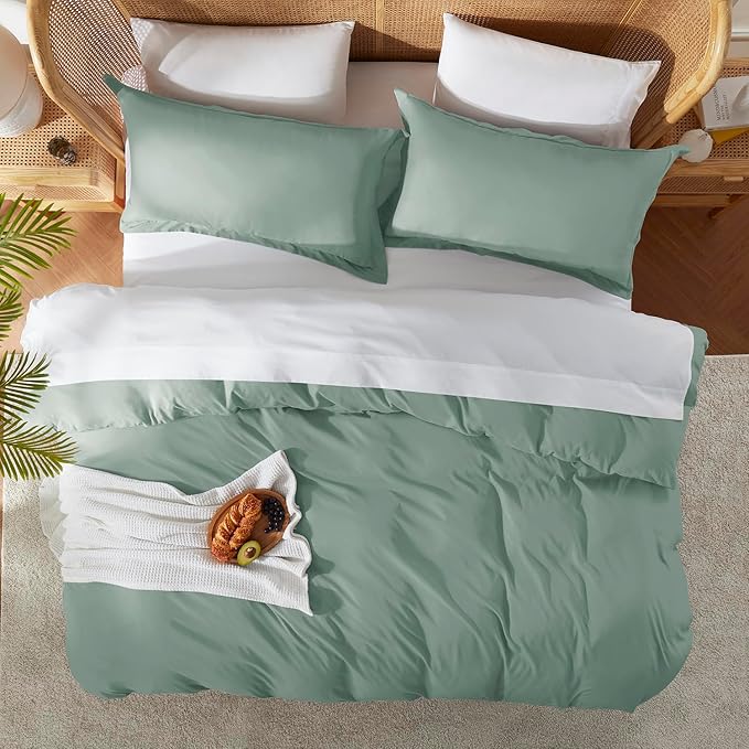 Nestl Sage Green Duvet Cover Full Size - Image 5