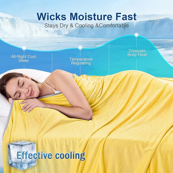 KMUSET Cooling Blanket Queen Size, Double Sided Summer Cooling Blankets - Image 4