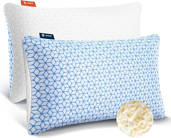 Love Attitude Shredded Memory Foam Pillows Queen Size Set of 2, Cooling Firm by LoveAttitude