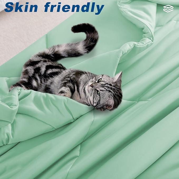 Cooling Comforter Twin Size, Double-Sided Cold Tech Fabric Quilted Bed - Image 6