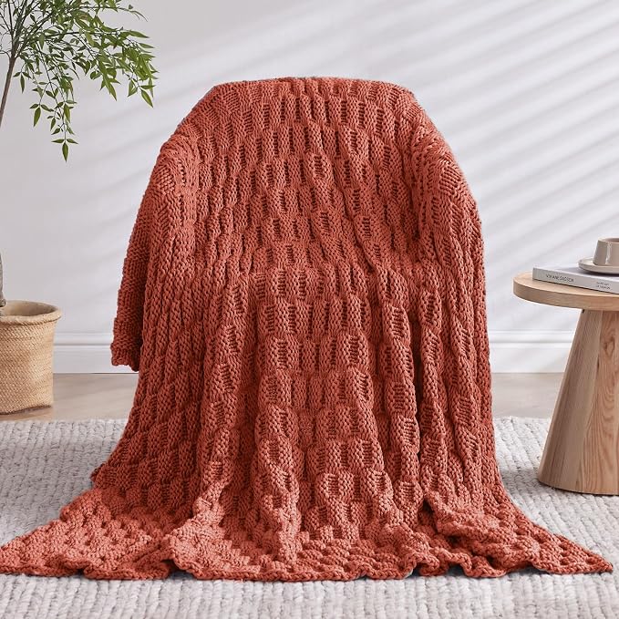 Knitted Weighted Blanket for Adult, No Beads Heavy Blanket 60” x 80'' 10lbs - Image 9