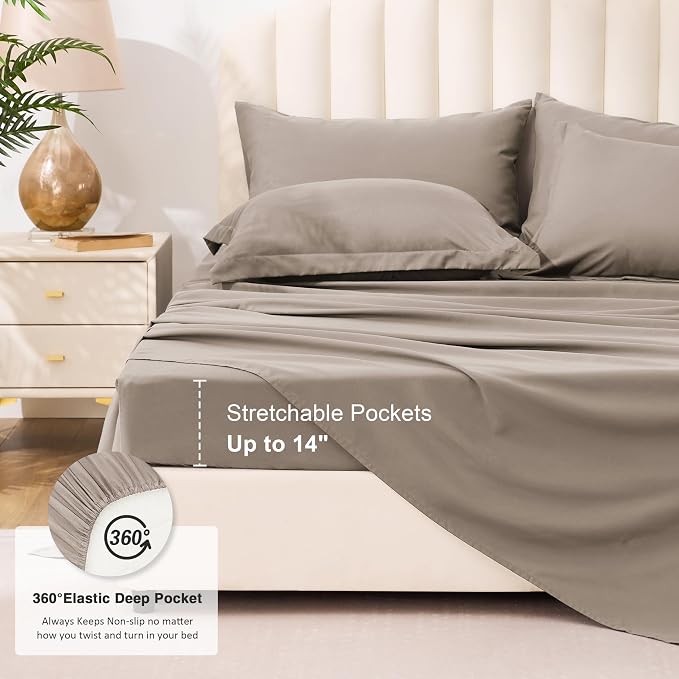 Love's cabin Queen Comforter Set Light Brown, 7 Pieces Queen Bed in a Bag - Image 6