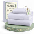 LANE LINEN 100% Organic Cotton Twin XL Sheets Set 3-Piece Pure Percale by LaneLinen