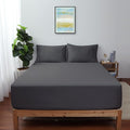 Queen Size Fitted Sheet Only Dark Grey, 100% Egyptian Cotton 600 Thread Count by ShunjieHome