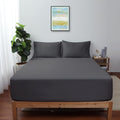 California King Size Fitted Sheet Only Dark Grey, 100% Egyptian Cotton 600 by ShunjieHome