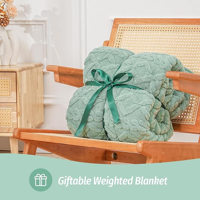 Wemore Weighted Blanket for Adults Twin Size 20 lbs, Dual Sided Soft Fuzzy - Image 6