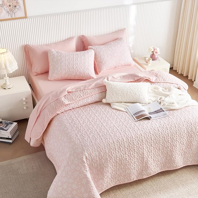 Wake In Cloud - Floral Quilt Set, Coquette Cottagecore Shabby Chic Flower - Image 4