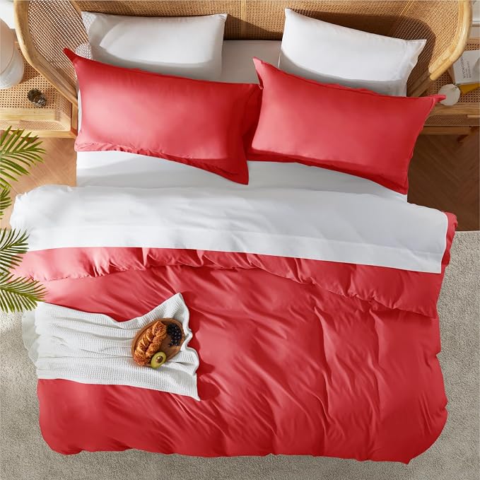 Nestl Red Duvet Cover King Size - Image 5