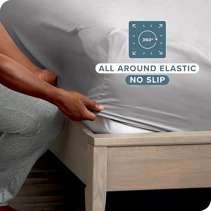 Bare Home 2-Pack Fitted Bottom Sheets Twin - Image 3