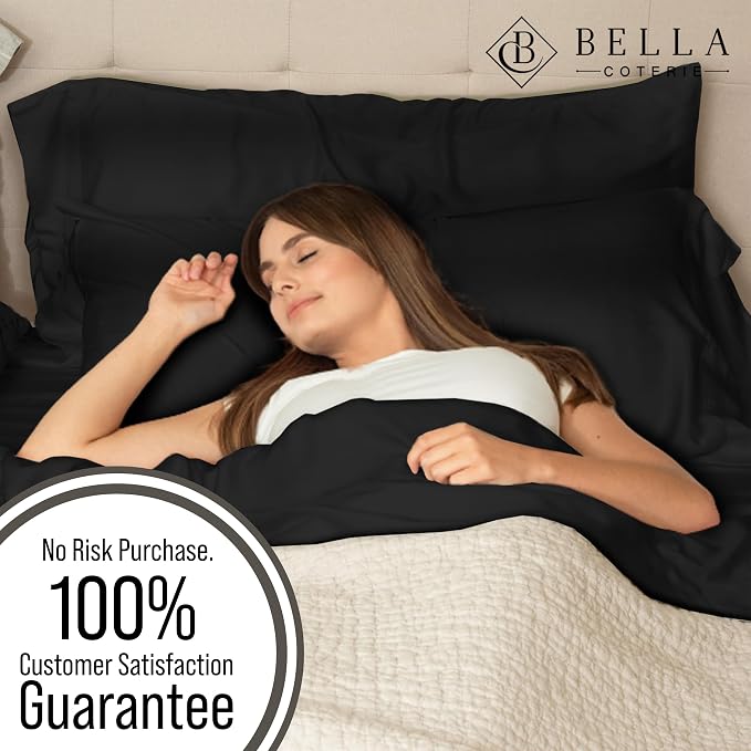 Bella Coterie Luxury Bamboo Viscose Queen Size Fitted Sheet Only | 100% - Image 5