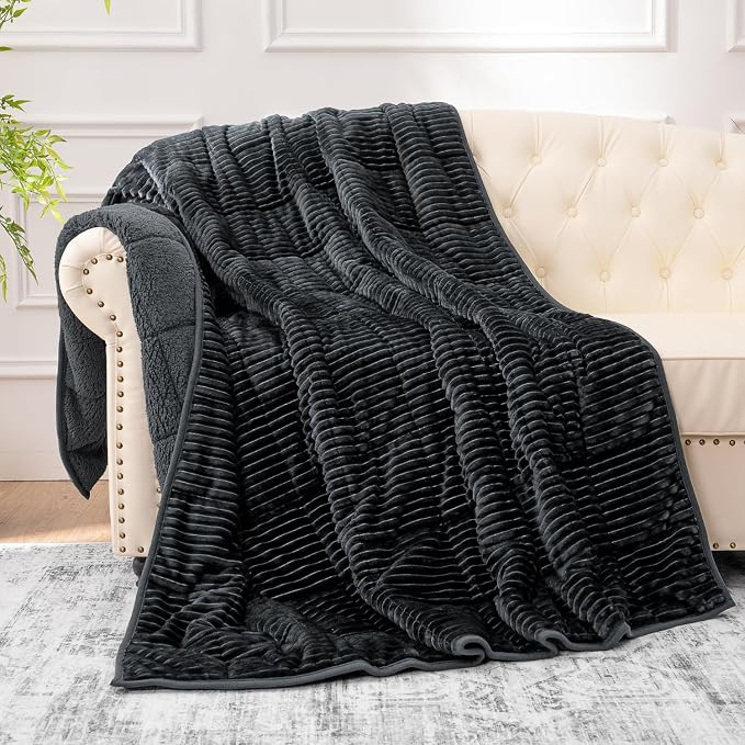 Sherpa Fleece Adult Weighted Blanket 20lbs by EazfyPro