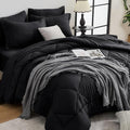 HEVUMYI Black 120x98 Oversized King Comforter Set by HEVUMYI