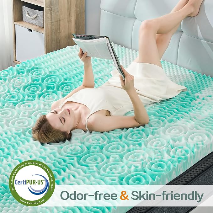 SINWEEK 1.5 Inch Memory Foam Mattress Topper Twin XL, Twin Extra Long Mattress - Image 3