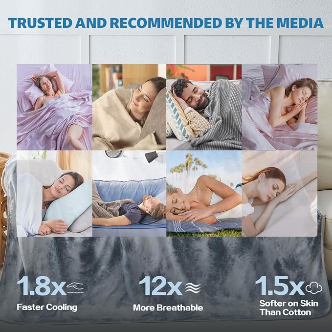Cooling Blanket Full Size for Hot Sleepers Ultra Lightweight & Breathable - Image 6