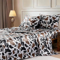 MR&HM Satin Bed Sheets with Elastic Corner Straps, King Size Sheets Set by MRHM