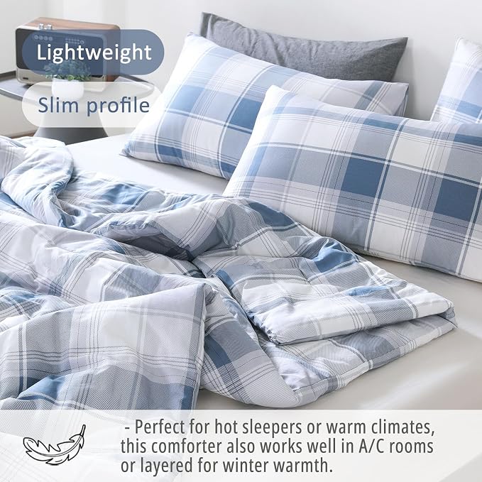 LEMIROE Vintage Cotton Comforter Queen Size 3Pcs - Image 4