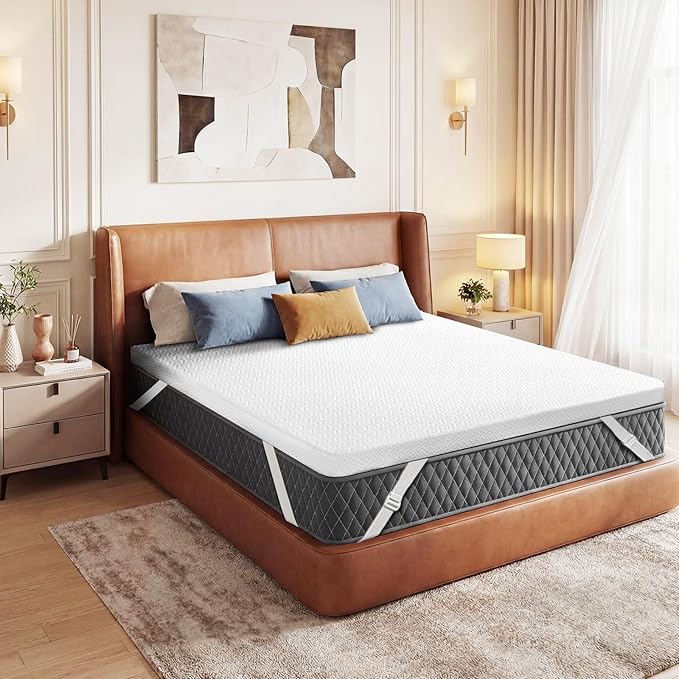 Czpalo 4 Inch Gel Memory Foam Mattress Topper Twin, Cooling Mattress Topper - Image 8