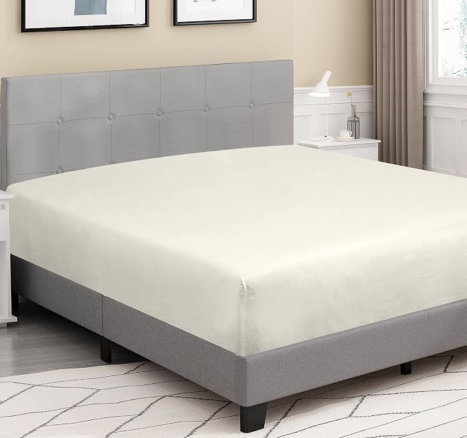 ROYALE LINENS 300 Thread Count 100% Long Staple Combed Cotton Fitted Sheet Queen - Image 4