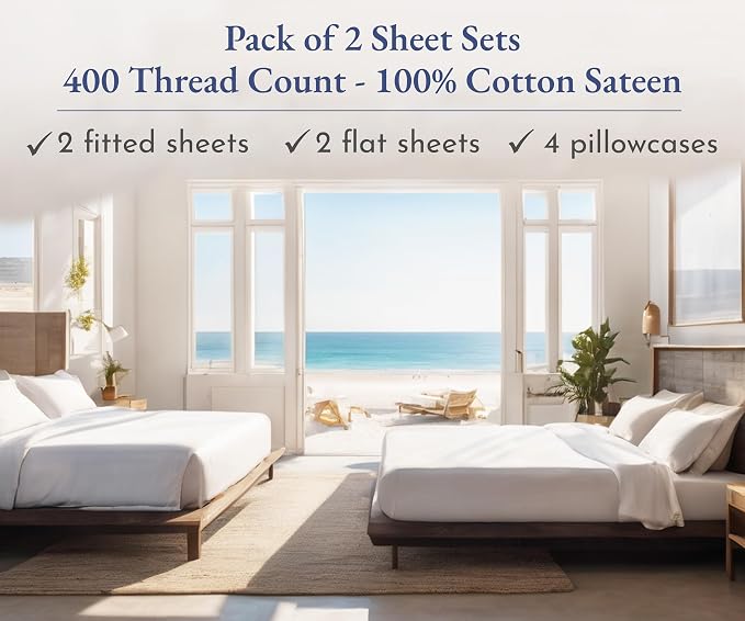 California Design Den 2-Pack Queen Bedsheet Sets - Image 4