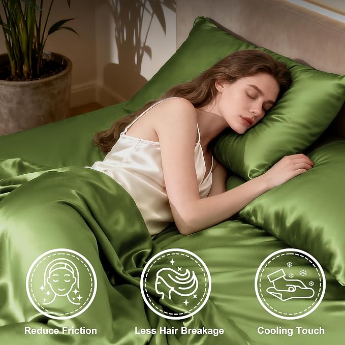 Love's cabin Twin XL Satin Sheet Sets - Image 3