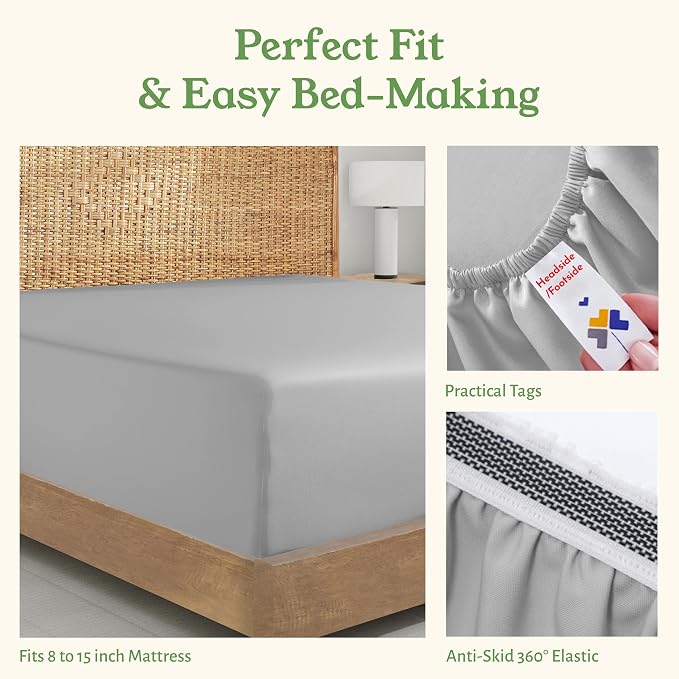 California Design Den California King Fitted Sheet Only, 100% Organic Cotton - Image 6