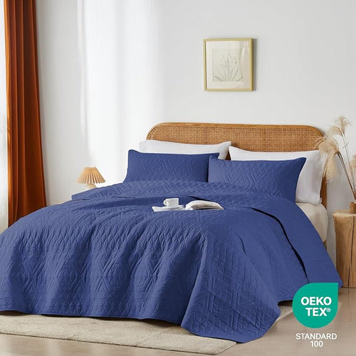 akkialla Full/Queen Size Quilt Bedding Set, Modern Style Geoetric Pattern - Image 2