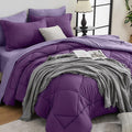 HEVUMYI Purple & Light Purple Queen Comforter Set by HEVUMYI