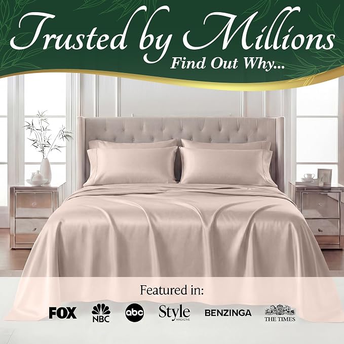 DECOLURE 100% Viscose Derived from Bamboo Sheets California King Size - Image 5