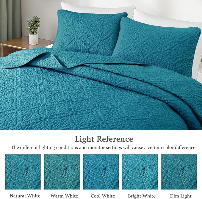 Exclusivo Mezcla Queen Quilt Bedding Set, Lightweight Soft Bedspreads Coverlets - Image 3