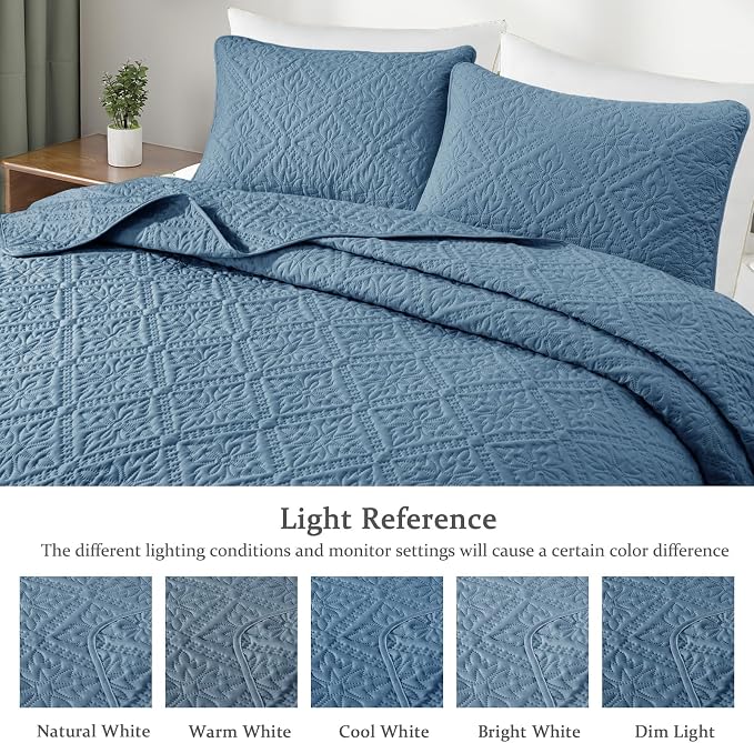 Exclusivo Mezcla Twin Quilt Bedding Set, Lightweight Soft Bedspreads Coverlets - Image 3
