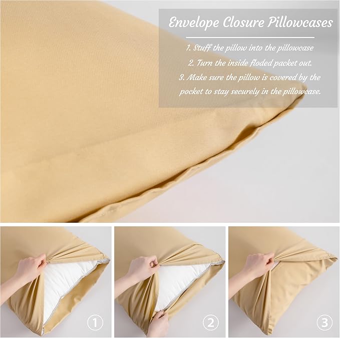 NTBAY King Pillow Cases Set of 2, 2 Pack Brushed Microfiber 20x36 Pillow Cases - Image 4