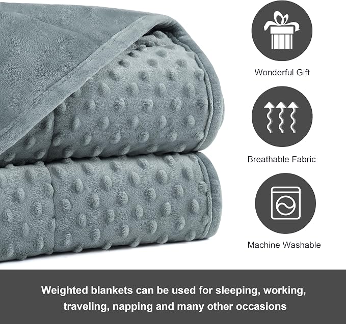 Alomidds Weighted Blanket, Luxury Velvet Heavy Blankets - Image 5