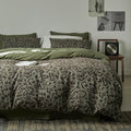 mixinni Leopard Duvet Cover King Size, Premium Yarn-Dyed Jacquard Cotton Duvet by mixinni
