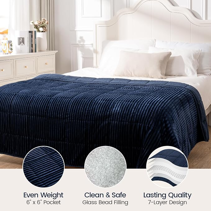 Sherpa Fleece Adult Weighted Blanket 20lbs - Image 5