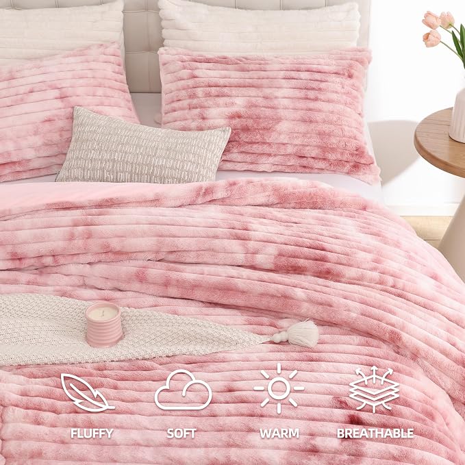 Smoofy Fluffy Full Size Comforter Sets 3 Pieces - Image 2