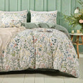 mixinni Sage Green Duvet Cover Set King-Exquisite Floral King Size Comforter Set by mixinni