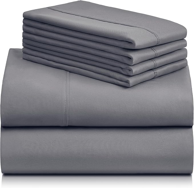 LuxClub 4 PC California King Size Sheet Set Bed Sheets Deep Pockets 18" Wrinkle - Image 8